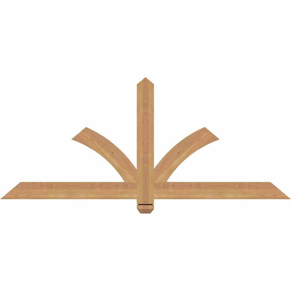 Ekena Millwork Redmond Smooth Timber Gable Bracket, Western Red Cedar, 60"W x 25"H x 1 1/2"D x 3 1/2"F, 10/12 Pitch GBW060X25X0204RED00SWR - main